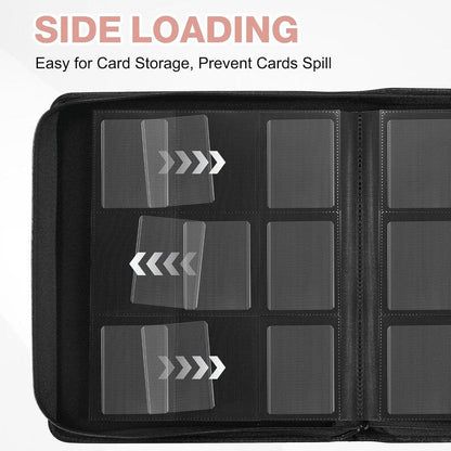Top Loader Binder - Holds 288 Toploaders & Card Sleeves | 9-Pocket Design for TCG & Sports Cards