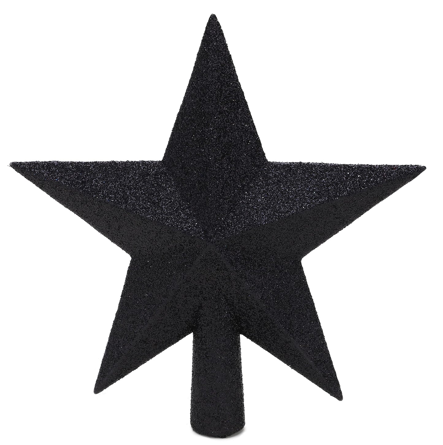 Christmas Concepts® 20cm Glitter Tree Top Star Decoration – Christmas Tree Topper/Ornament (Black)