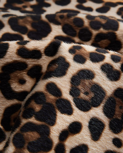 EACHY Travel Makeup Bag for Women, Large Leopard Print Cosmetic Bag with Upgraded Sturdy Zippers, Waterproof Leather Toiletry Organizer Pouch for Skincare Accessories