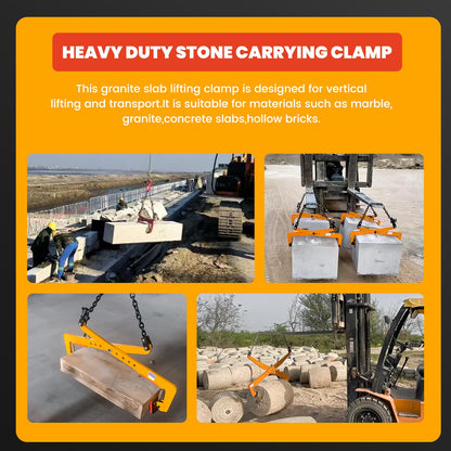 GRYVOZE 1763 lbs Granite Slab Lifting Clamp, Adjustable Range: 14"-35", Heavy Duty Stone Scissor Lifter Clamp for Carrying and Vertical Transport of Marble, Concrete Blocks, Slate Sheets, Curb Stones