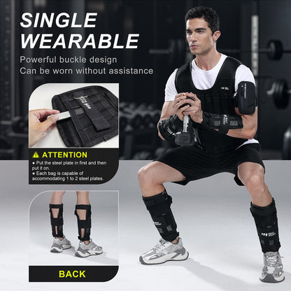 BeatBoost Ankle Wrist Weights 10lb Adjustable Leg Arm Weights for Men Walking Pilates Exercise Workout Gym Aerobics