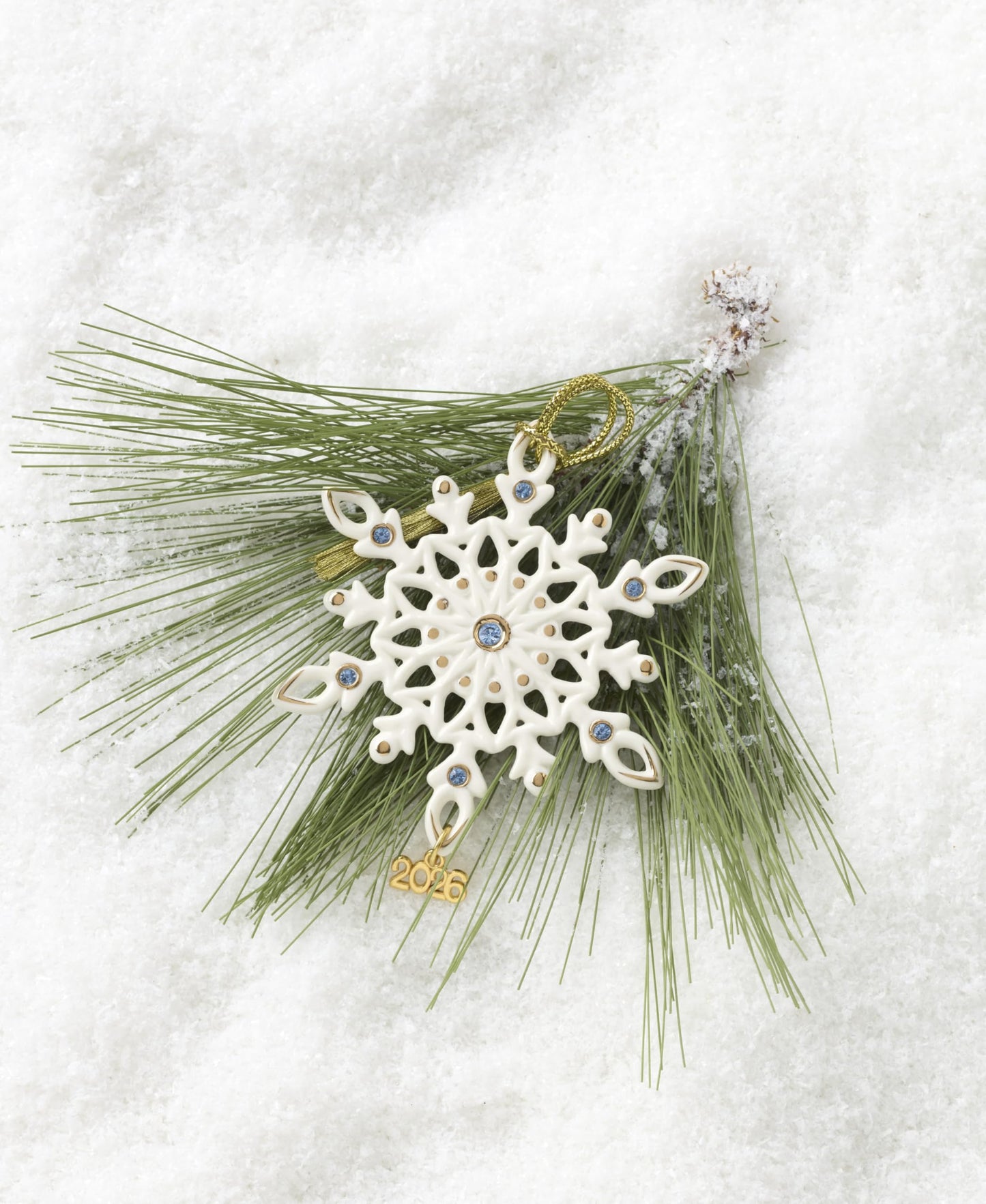 Lenox 898581 2026 Gemmed Snowflake Ornament