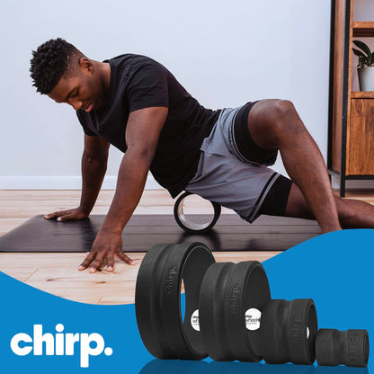 Chirp Wheel Foam Roller – Targeted Back & Neck Relief, Lumbar Spine Stretcher, Spinal Decompression Back Stretcher, Massage Roller with Density Foam for Physical Therapy, Supports 500lbs, 2-Inch Mint