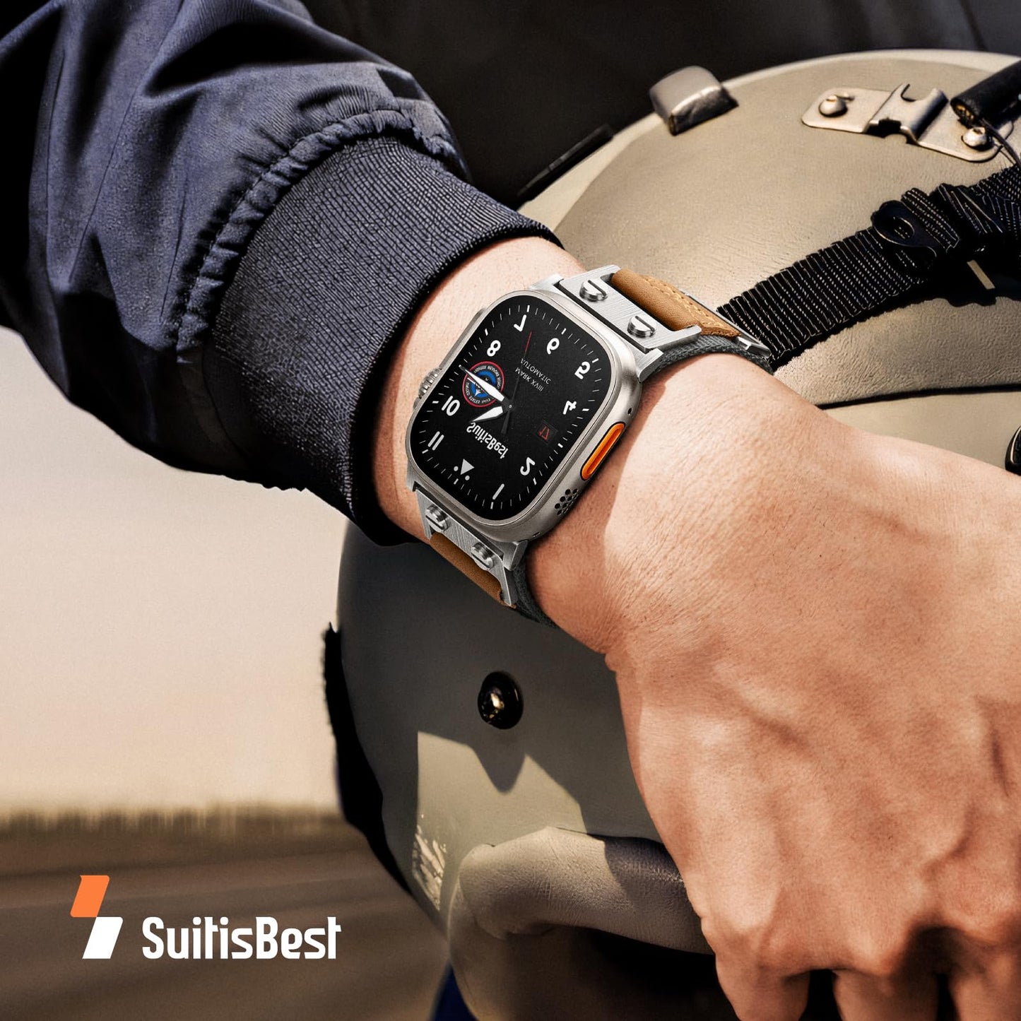 Suitisbest Rugged Bands Compatible for Apple Watch Ultra Band 49mm 46mm 45mm 44mm 42mm, 3 Ring Military Nylon Sport Durable Metal Strap for iWatch Series 11 10 9 8 7 6 5 4 3, SE 3 2 1, Ultra 3 2 1