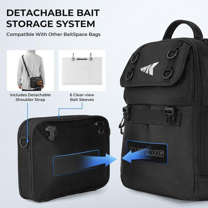 KastKing Fishing Sling Bag - Versatile Backpack with Rod & Beverage Holder | Ideal Tackle Bag for Outdoor Adventures