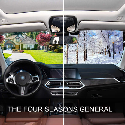 Qilmy Front Windshield Sun Shade Cute Hand Drawn Summer Berries Strawberries Folding Sun Shield Shade, Blocks UV Ray to Keep Your Vehicle CoolSun Visor Protector for Fits Car Truck SUV 55"x27.6"