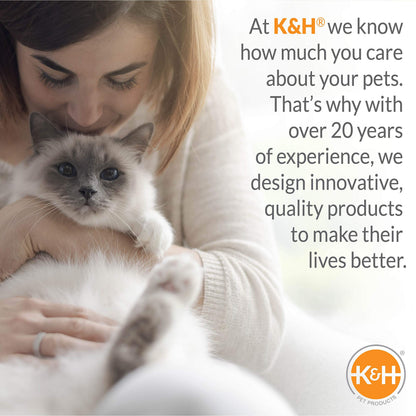 K&H Pet Products EZ Mount Bolster Cat Window Perch for Large Cats, Sturdy Kitty Window Hammock Bed, Steel Frame, Sturdy Suction Cups, Washable Shelf Covers, Foldable - Fits 27"W X 23"H Glass Spaces