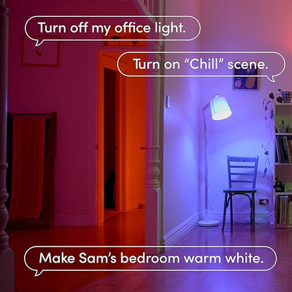 LIFX Starter Kit, (2) Smart Color 800 Lumen Bulbs, (1) Smart Switch (White) Compatible with Alexa and Google Home