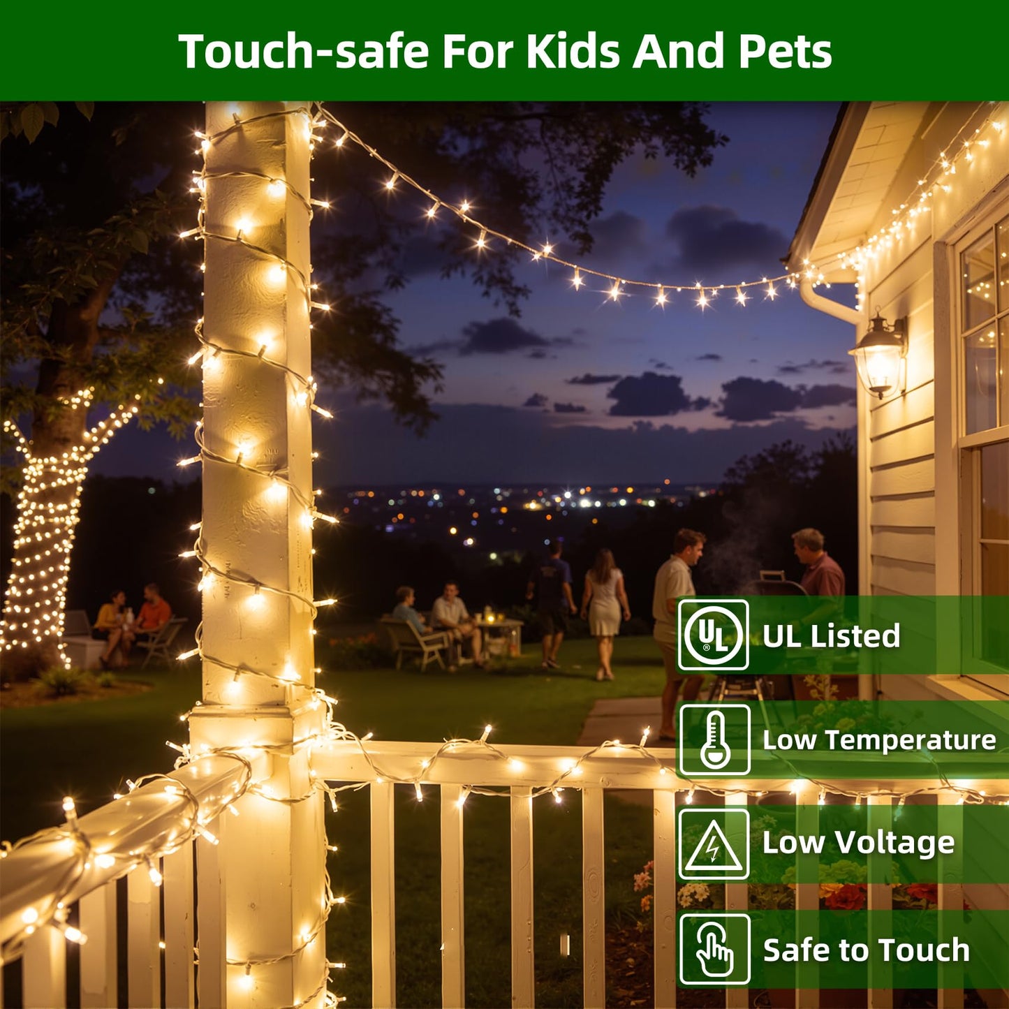 750 LED Chrstmas Lights, 240ft Outdoor Christmas String Lights with 12 Modes, Warm White LED String Lights with Timer Dimmable Waterproof for Tree Fence Garden Xmas Wedding Party Decor WarmWhite