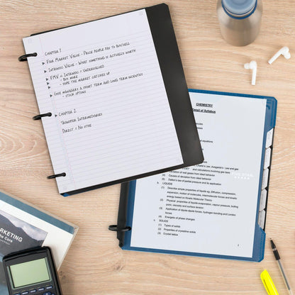 Five Star Flex Refillable Notebook + Study App, 1 Inch Binder with Customizable Cover, College Ruled Notebook and 3 Ring Binder, Hybrid NoteBinder, 200 Sheet Capacity, Color Will Vary (29326)