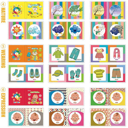 My First Soft Book,teytoy Nontoxic Fabric Baby Cloth Activity Crinkle Soft Books for Infants Boys and Girls Early Educational Toys (Pack of 12)