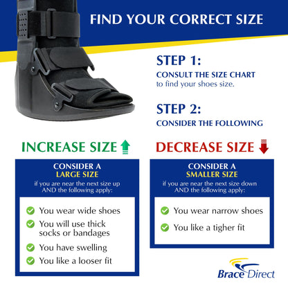 Brace Align Air CAM Walker Fracture Boot – Tall Orthopedic Recovery Boot for Ankle Sprains, Metatarsal Fractures & Soft-Tissue Injuries with Custom Air Pump (Size L Men’s 11.5–13.5 / Women’s 13–14)