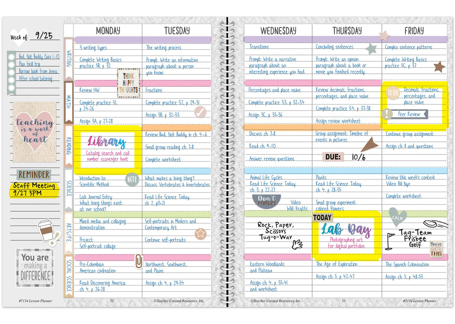 Teacher Created Resources Everyone is Welcome Lesson Planner (TCR7154)