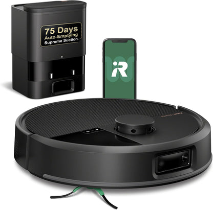 iRobot Roomba Plus 504 Vac Robot Vacuum with AutoEmpty Dock - Superior Power-Lifting Suction, Anti-Tangle Dual Rubber Brushes, Perfect for Pet Hair, Self-Empties for 75 Days, Avoids Obstacles, LiDAR