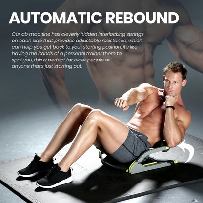 WONDER CORE SMART, Ab Workout Equipment, Sit Up Machine & Exercise Equipment, Ab Crunch Machine for Stomach Workout, Ab Core Trainer Abdominal Machine, Fitness Equipment for Home Gym (Green)
