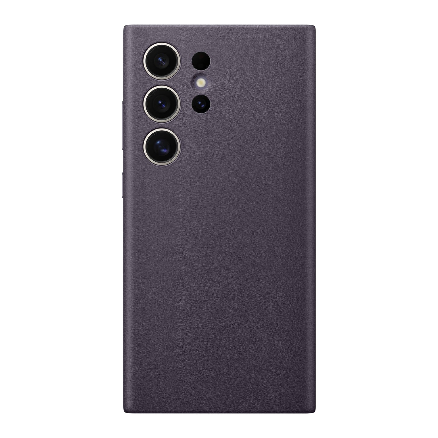 SAMSUNG Galaxy S24 Ultra Vegan Leather Phone Case, Protective Cover with Soft Touch, Elegant Design, Scratch Protection, US Version, GP-FPS928HCAVW, Dark Violet