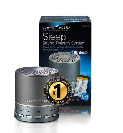 Sound Oasis Bluetooth White Noise Machine – Portable Sound Machine with 20 Non-Looping Nature, Pink & Brown Noise Sounds, Tinnitus Masker for Sleep, Baby, Office & Travel, Rechargeable