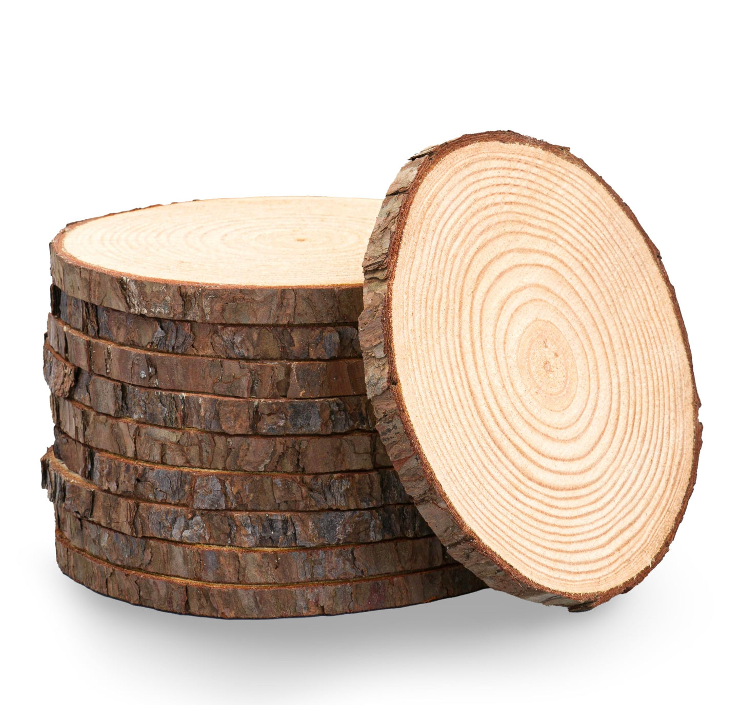 Set of (12) 8-9" Wood Slices for centerpieces! Wedding and Baby Shower centerpieces 8 inch Wood Slices (8-9 inch Set of 12)