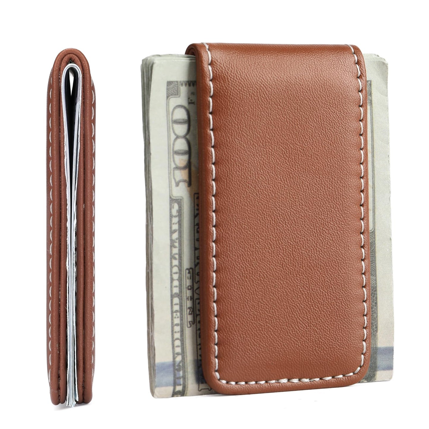 LOUEBICA Slim Magnetic Money Clip for Men Business Card Holder Wallet Holds 10 to 15 Bills
