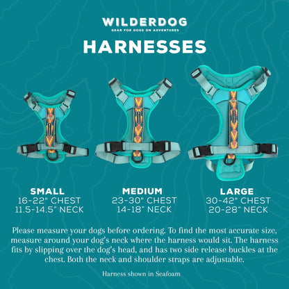 Wilderdog Lightweight Dog Harness with Reflective Straps - Medium - Huckleberry