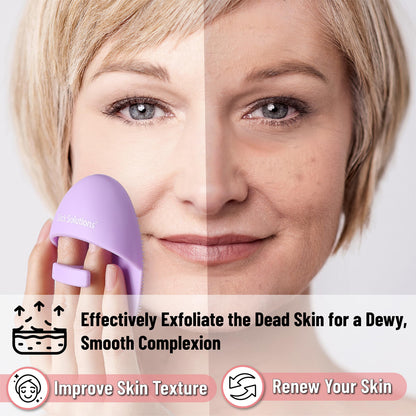 Slick- Silicone Facial Cleansing Brush, 4 Pack, Silicone Face Scrubber Exfoliator