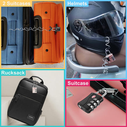 ZHEGE TSA Approved Locks, Luggage Locks, 3 Dial TSA Lock for Suitcases, Backpack, Baggage (Rose Gold)