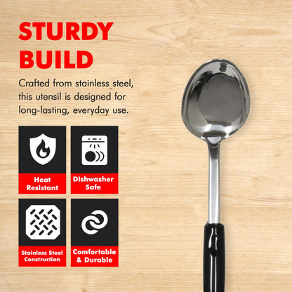 Chef Craft Select Heavy Duty Basting Spoon, 12 inch, Stainless Steel