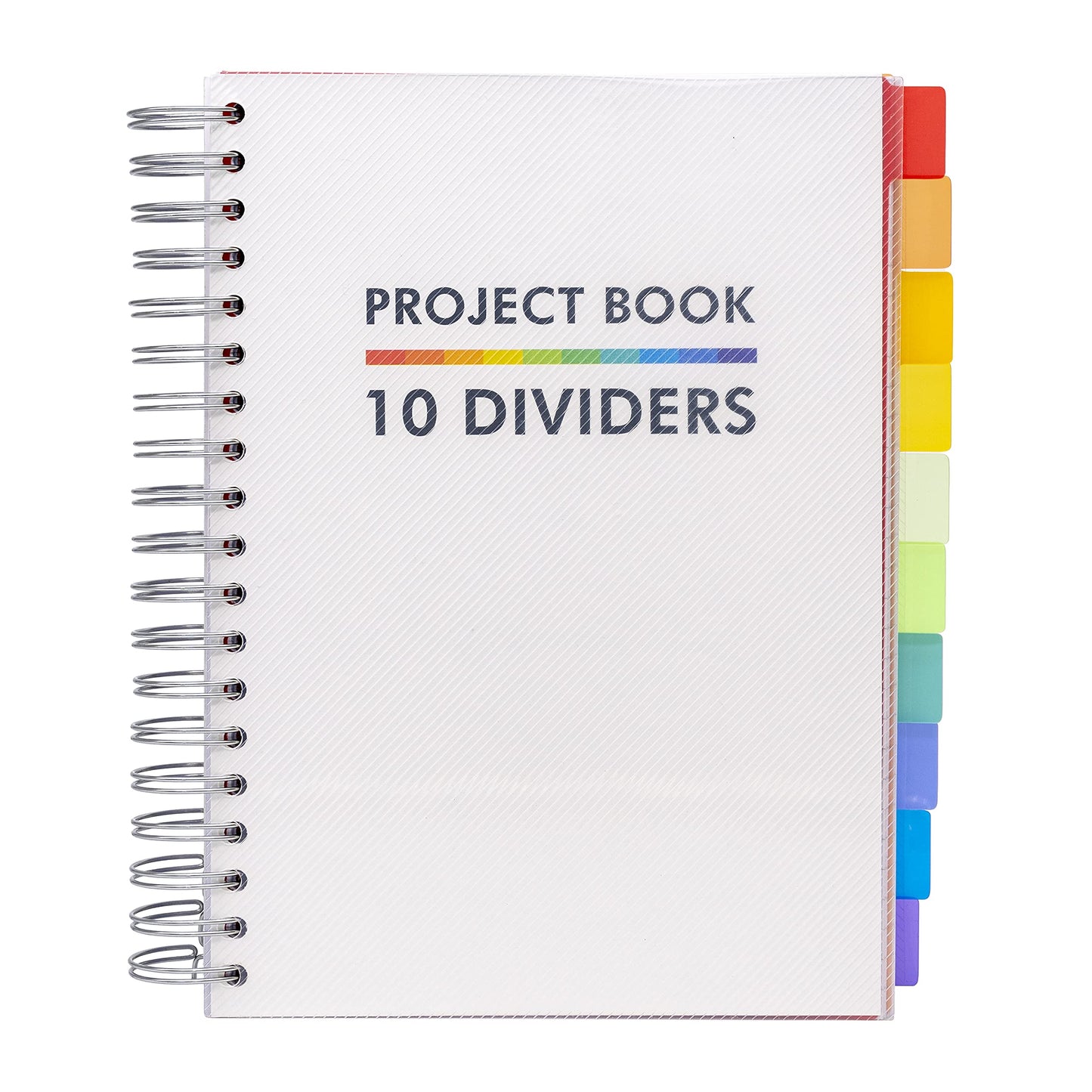 Pukka Pad B5 Subject Notebook with 10 Repositionable Dividers for Organization – 400 Perforated Pages of 80GSM Paper – 200 Sheet Notebook for School, Office, and Home – White, 7.48 x 9.84in