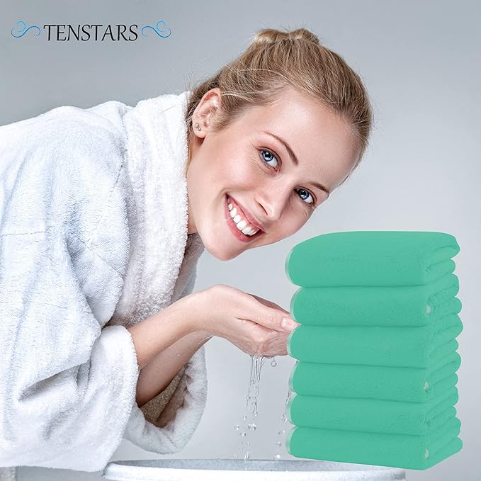 TENSTARS Silk Hemming Hand Towels