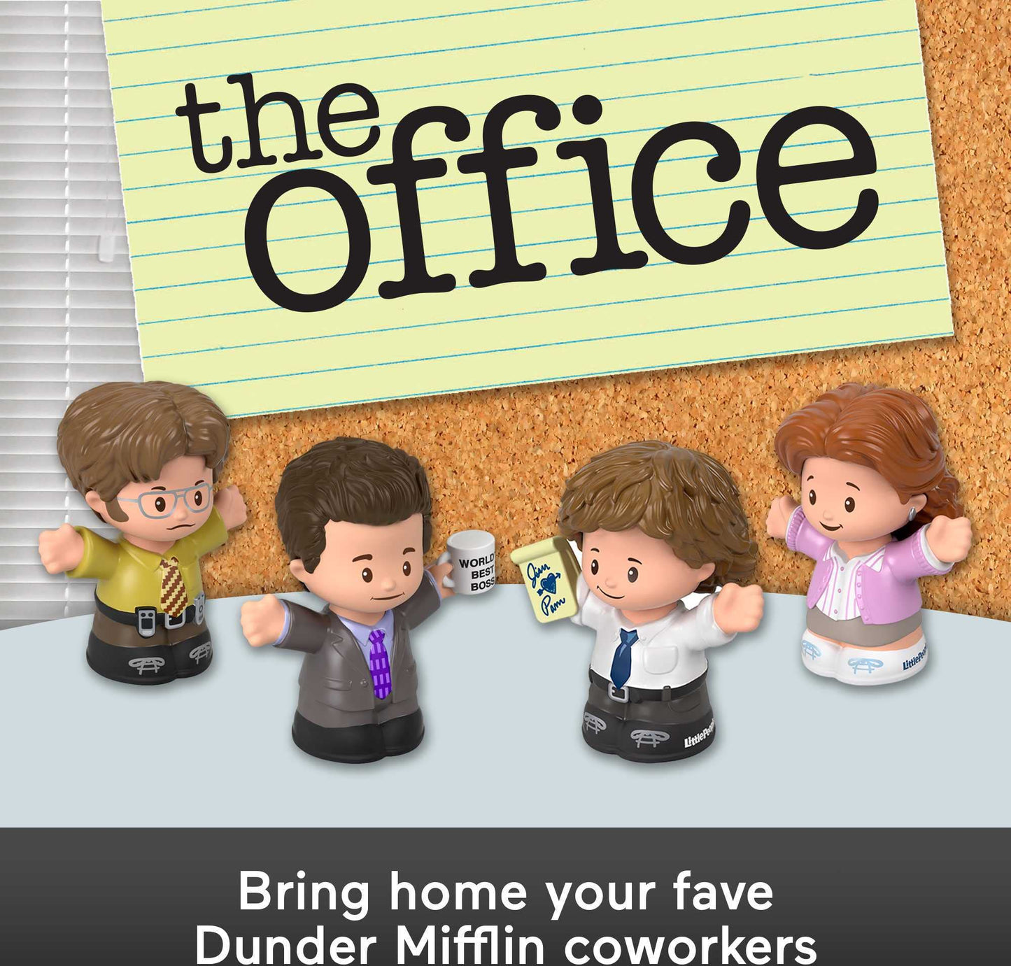 Little People Collector The Office US TV Show Special Edition Set for Adults & Fans, 4 Figures in Display Package