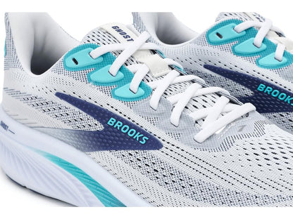 Brooks Men's Ghost 17 White/Beacon Blue/Ipanema 9.5 Medium