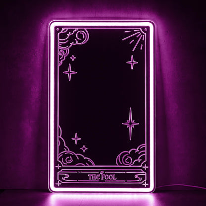 Kavaas Tarot Mirror Neon Sign - Pink Mystical LED Neon Light for Occult Room Wall Decor, Witchy Art Spiritual Room Decor, Best Gifts for Fortune Teller, Tarot Enthusiast