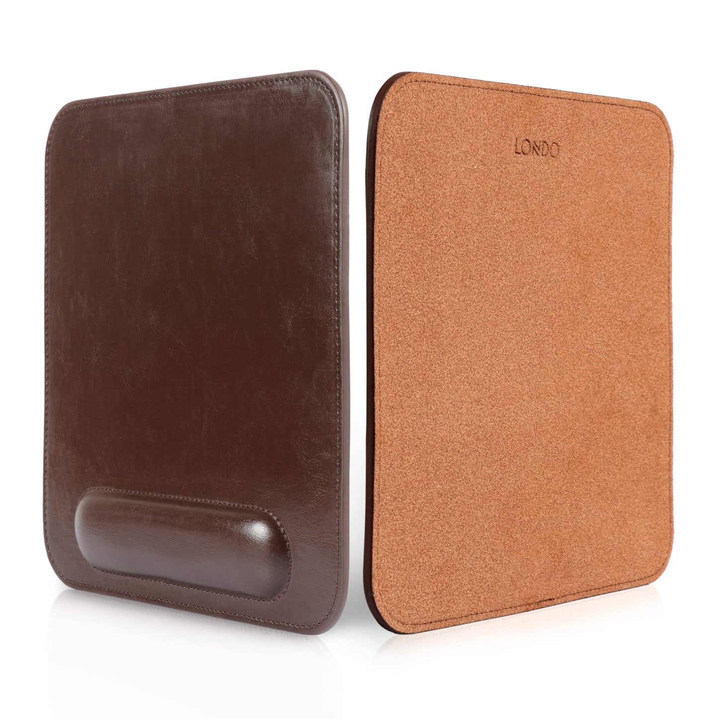 Londo Leather Mouse Pad with Wrist Rest – Ergonomic Support, Non-Slip Base, Smooth Surface
