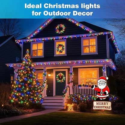 Christmas Lights 1200 LED 394 FT, IP67 Waterproof Christmastree Lights with 8 Modes, Remote Control 3 Timers & Memory Function Xmas Decorations for House and Holiday (Multicolor)