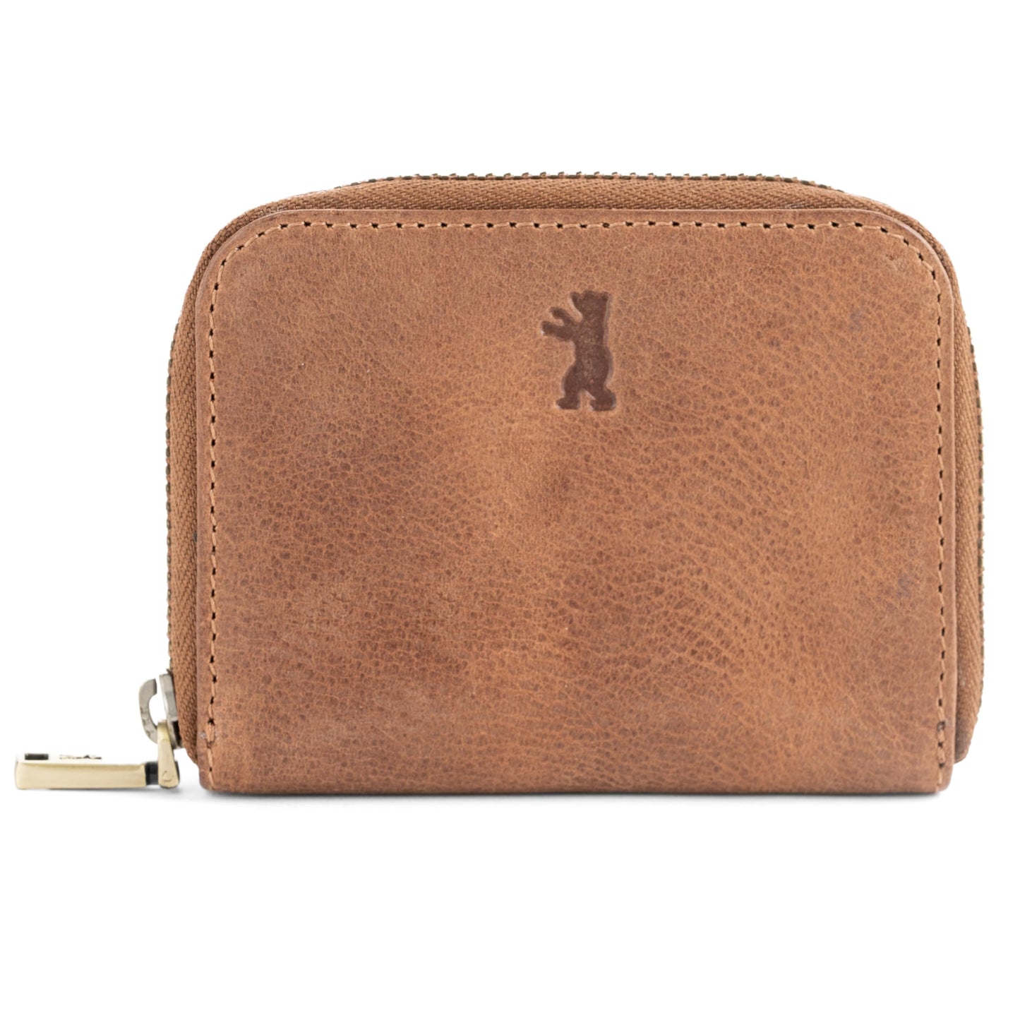 Berliner Bags Vintage Genuine Leather Small Wallet for Women and Men Braga, Change Purse, Mini Bifold Wallet for Cash and coins, RFID Blocking, Gift Box - Brown