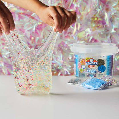 Elmer's Gue Premade Includes 5 Sets of Slime Add-ins, 3 Lb. Bucket, Glassy Clear