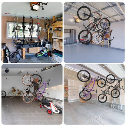 MAQIHAN 10 Heavy Duty Wall Mount Storage J Hooks - Bicycle & Ladder Hangers, Garden Yard Tools Organizer