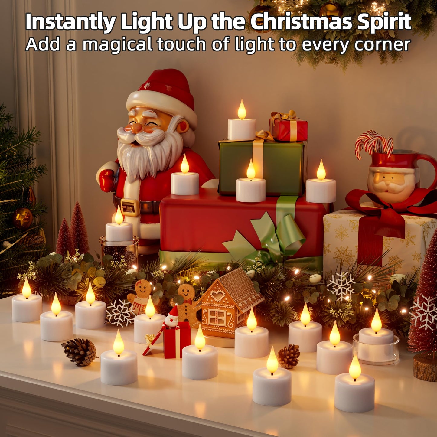 Rechargeable Flameless Tea Lights Candles: 12Pcs Battery Operated Tea light Candles with Remote Timer & Charging Base LED Flickering Votive Tealight Candles for Christmas Halloween Wedding Decor