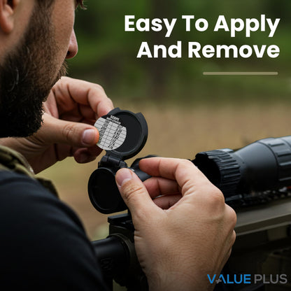 12 Writable Scope DOPE Stickers for Shooting -Fits Most Rifle Scope Caps