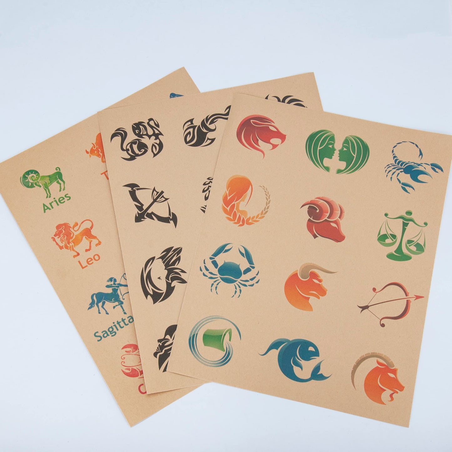 NATURALABEL 200 Sheets Printable Kraft Sticker Paper for Laser & Inkjet Printers - Full Sheet Self-Adhesive Craft Labels, Matte, Letter Size (8.5" x 11")
