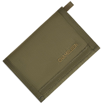 Chameleon Trifold Men Nylon Wallet - Military Tactical Mens Wallets- ID Card Holder - Canvas Thin Front Pocket Travel Wallet -Coin Zipper Pocket