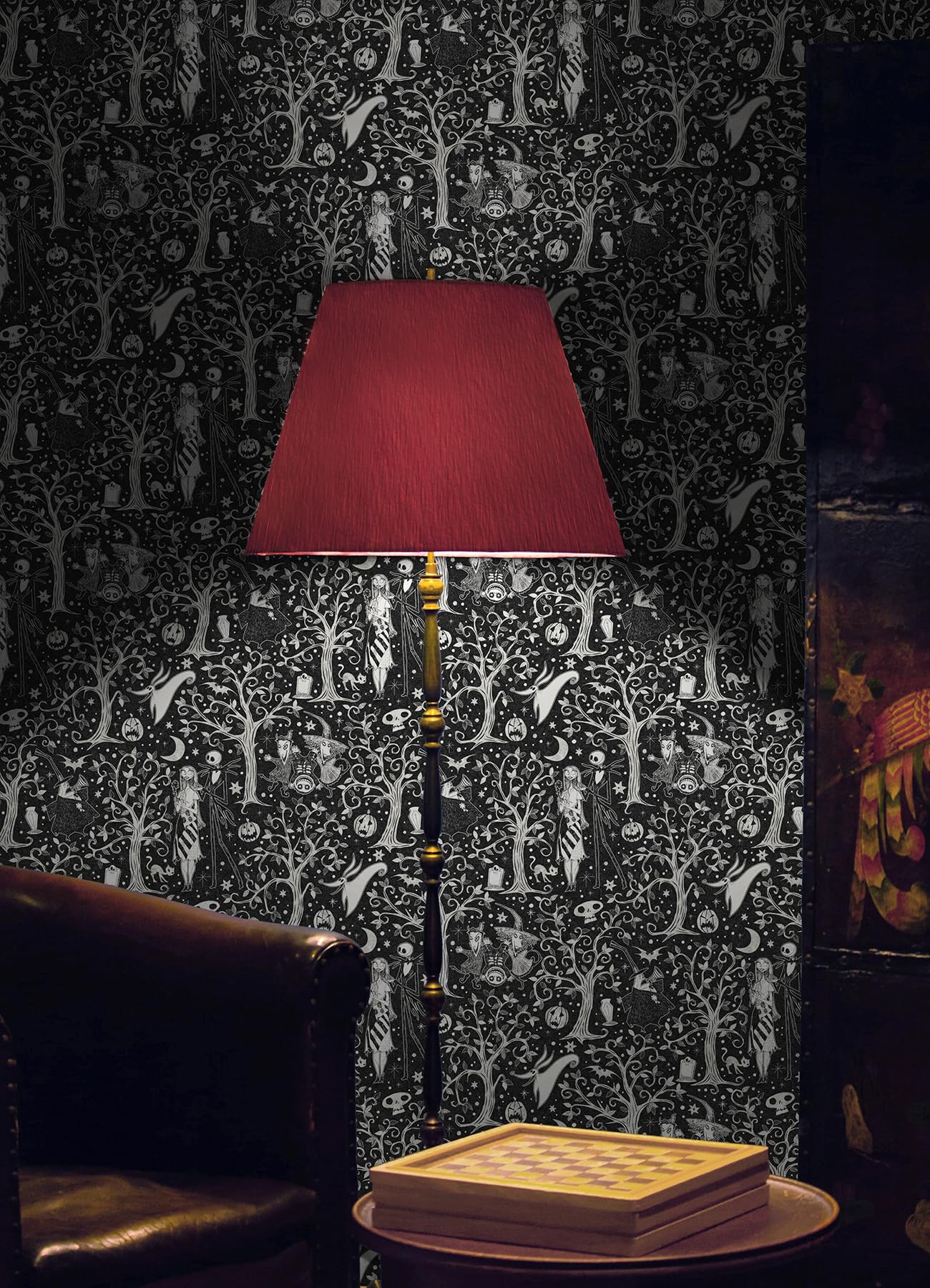 Disney Tim Burton's The Nightmare Before Christmas Black Forest Peel & Stick Wallpaper by RoomMates, RMK12797PLW