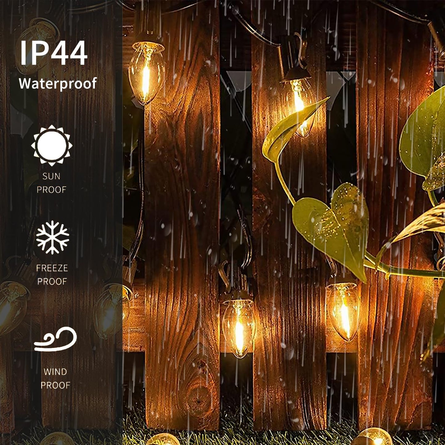 CHYParty 12 Pack C7 LED Christmas Bulbs, E12 Candelabra Base, 0.6W Warm White Dimmable Clear - Halloween Light Bulbs for Indoor/Outdoor String Lights, Patio Party Wedding Xmas Tree Replacement