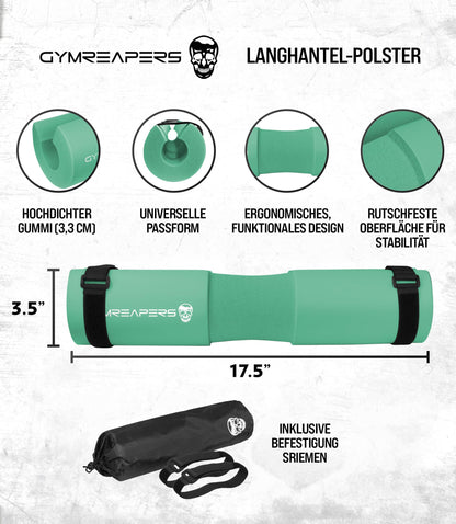 Gymreapers Barbell Squat Pad - Protective Bridge Pad For Hip Thrust, Squats, Lunges - Hip Support, Neck Protection For Bar (Mint)