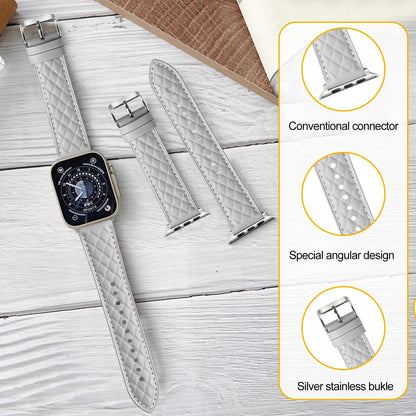 Women Genuine Lether Watch Band for Apple Watch, Dressy Soft Leather Watch Strap for Small Wrist, Compatible with Apple Watch Series 11 10 9 8 7 6 SE Ultra 3 2 1 38mm 40mm 41mm 42mm 44mm 45mm 46mm 49mm