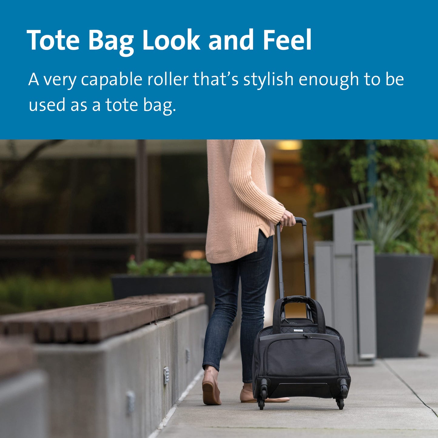 Kensington Contour 2.0 Laptop Rolling Bag, Briefcase, Laptop Spinner, Laptop Roller Bag wheeled,15.6”, Water Resistant, Black (K60380WW)