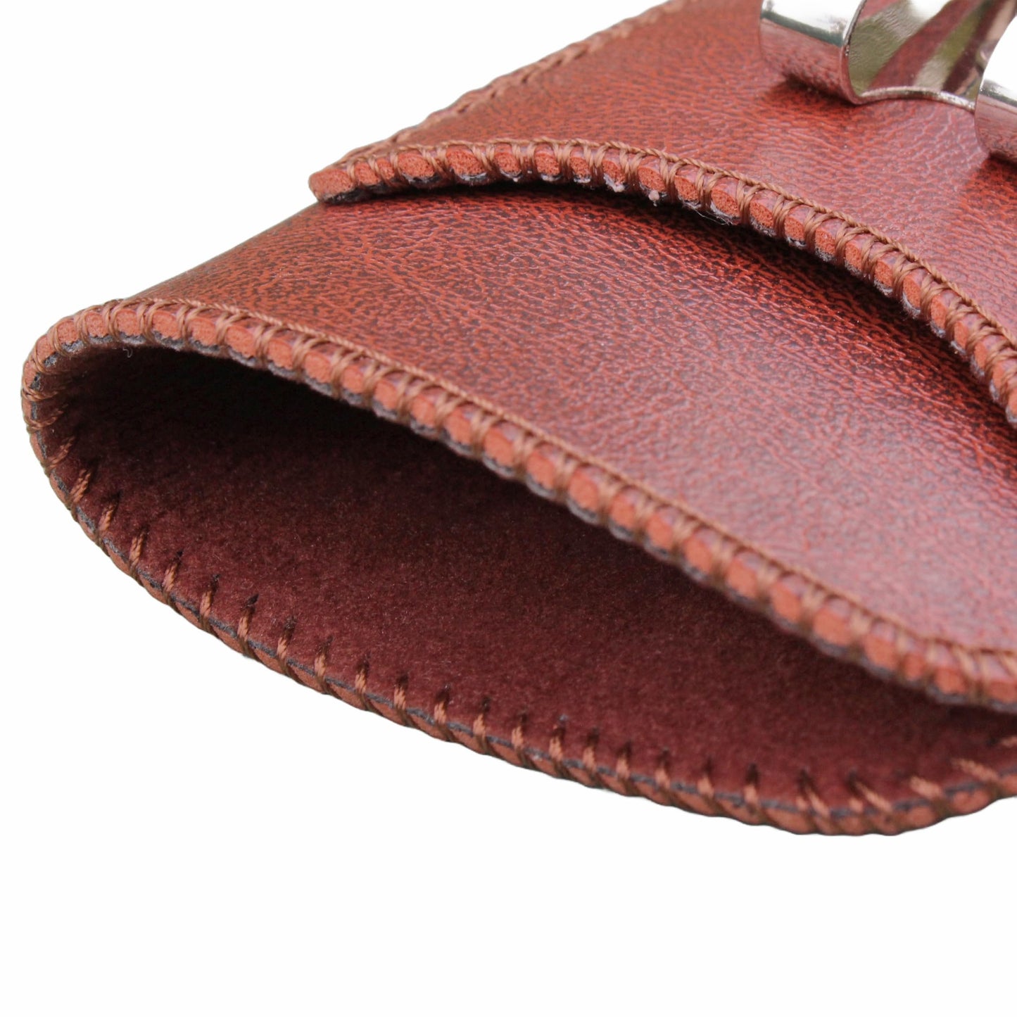 Premium Soft Glasses Case with Belt Clip & Card Pocket, PU Leather Eyeglass Sunglass Reading Glasses Case Pouch Brown B01BR