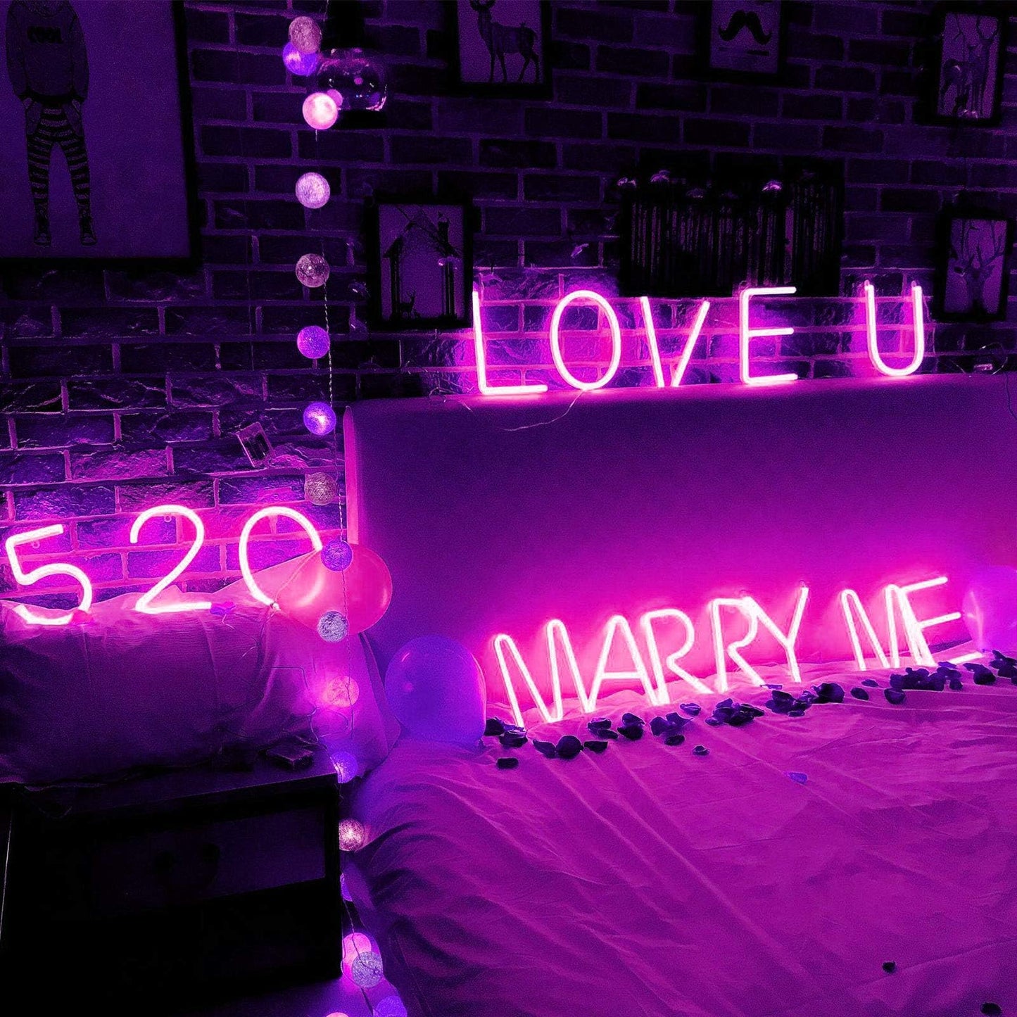 LED Letter Neon Lights Light Up Pink Neon Letters LED Alphabet Neon Letter Sign Lights Battery/USB Powered Neon Signs Words Night Lights for Wall Home Bar Christmas Birthday Party Wedding (A)