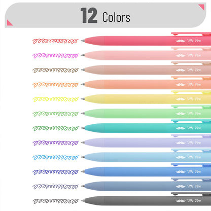 Mr. Pen- Retractable Gel Pens, 12 Pack, Fast Dry, Gel Pens Fine Point 0.7mm, Retractable Pens, Cute Pens, Gel Ink Pens, Aesthetic Pens for Journaling, Fine Tip Pens