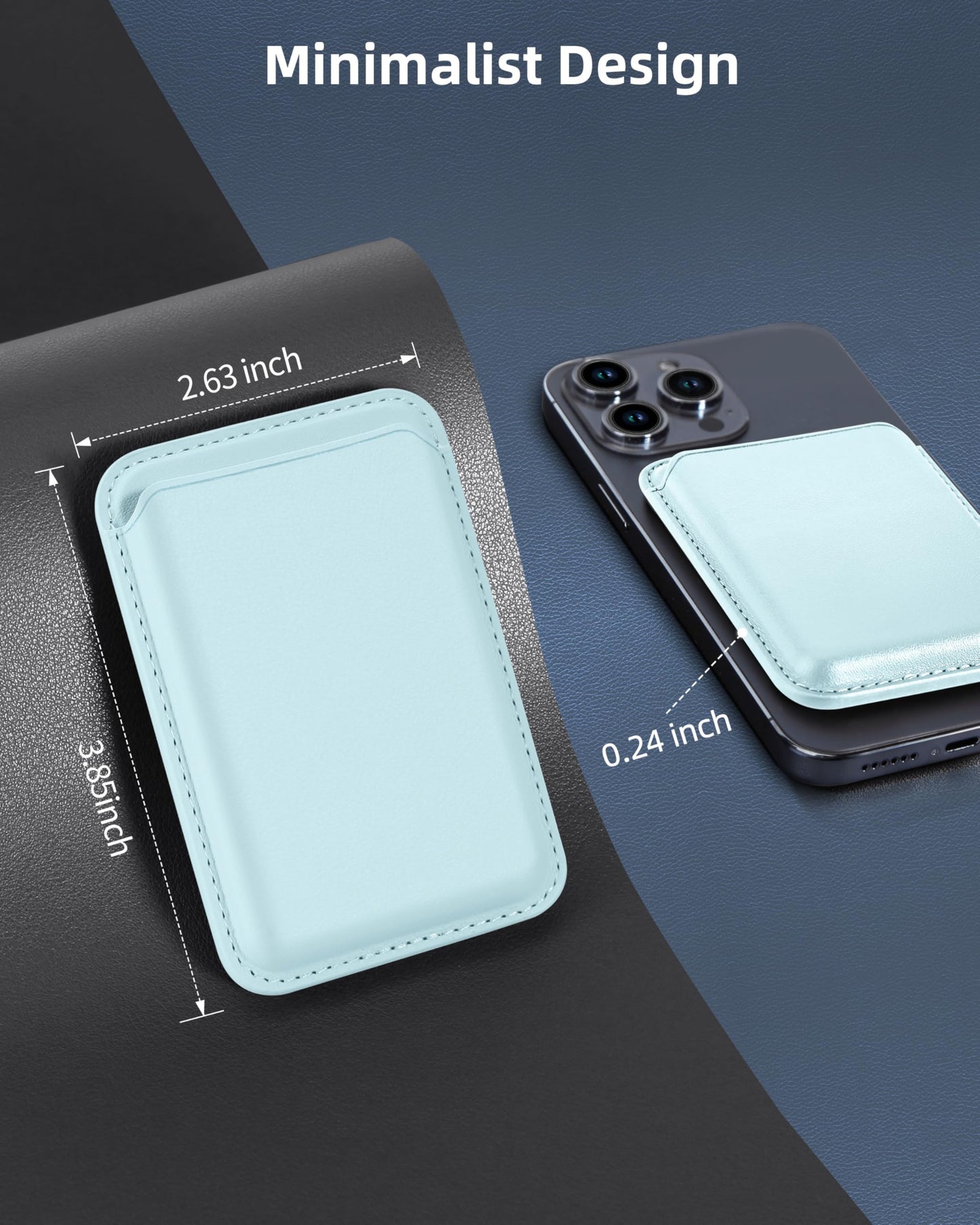 HiWe for MagSafe Wallet: 3-Card Holder, RFID Blocking, Strong Magnet for iPhone 12-17 Series, Slim, 1 Slot